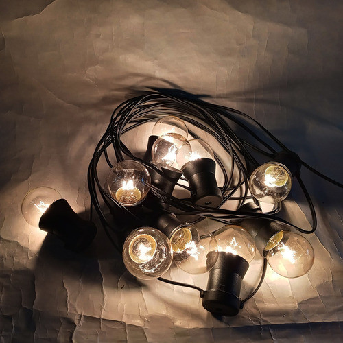 5 Metros De Guirnalda Luces Halógenas 15w Cálida Exterior 1