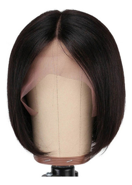 Peruca Natural Cabelos Humanos Curta Bob Lisa 25cm 0