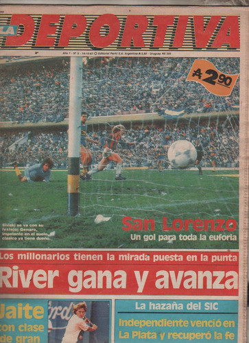 Revista * La Deportiva * N° 5 Año 1987 S. Lorenzo - Boca 0