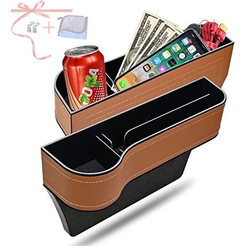 2x Organizador De Espacio Para Asiento Automovil - Marron 0