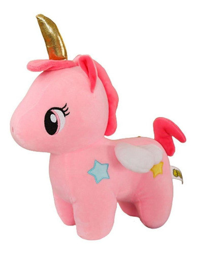 Pelúcia Unicórnio Rosa Com Asas 20cm 1