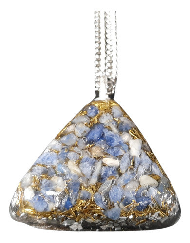 Orgonita Dije Triangular Mini Cuarzo Azul 1