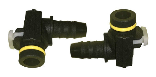 Kit (x2) Acople Rapido Curvo Tanque Gas-oil Para Poliamida 0