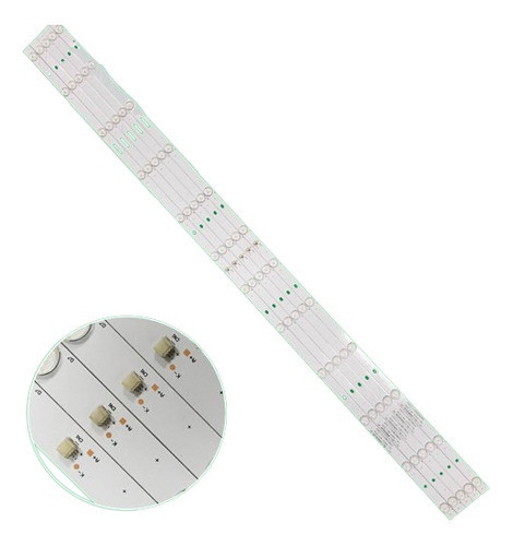 Kit De 5 Tira De 12 Led Quantic Q15068 95,5cm / 3v 0