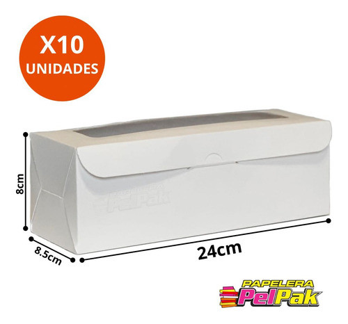 Caja Para Budín Mediano 24x8.5x8 C/visor 0