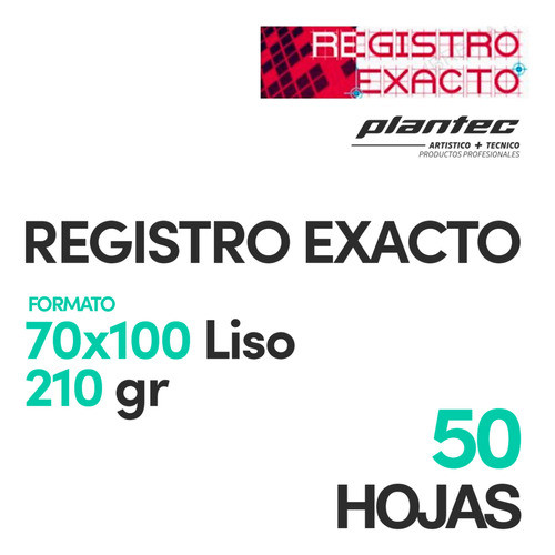 Papel Registro Exacto Liso 210gr 70x100 50 H 0