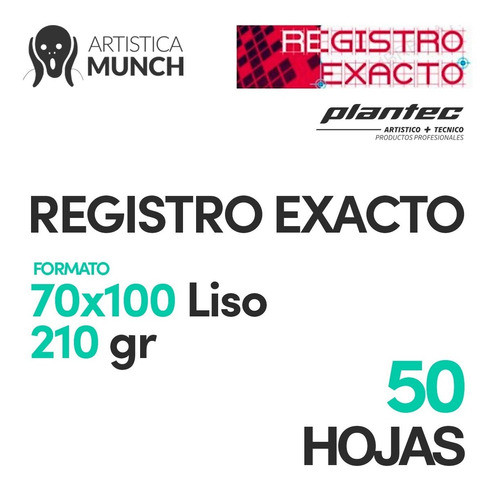 Papel Registro Exacto Liso 210gr 70x100 50 H 1