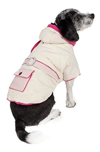 Joya Doblonada Mascota Chamarra M Beige Y Rosado 0