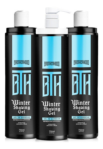 Kit 03 Shaving Gel De Barbear Winter Bth 750ml 0