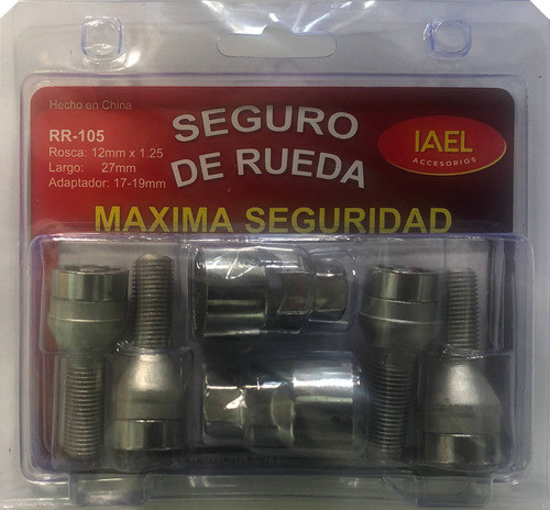 Seguro Rueda Antirobo 4 Bulones+seg 5 P/ 807 02/10 1