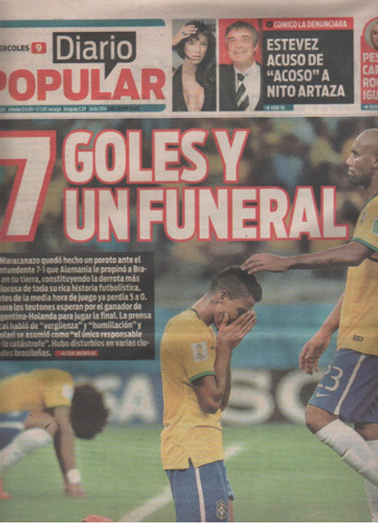 Diario Popular - Alemania 7 Brasil 1 - Mundial Del 2014 0