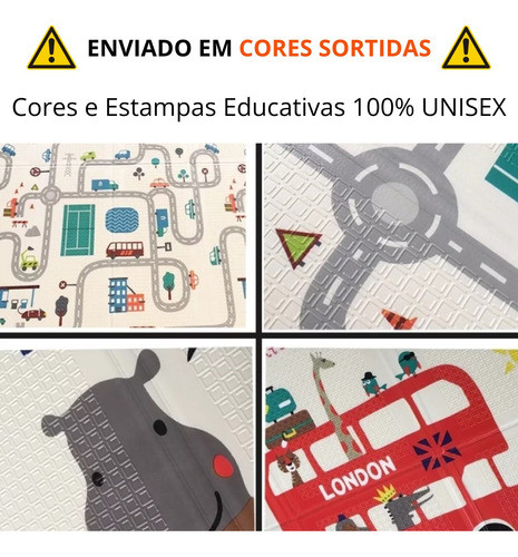 Tapete Infantil Dobrável Para Bebês Dupla Face Portátil 1