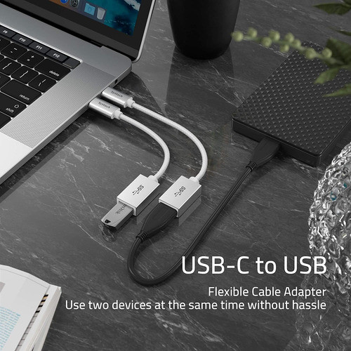 2 Cables Adaptadores Usb-c Macho A Usb 3.0 Macho | Blanco 1