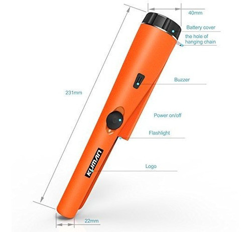 Kuman Pin Puntero Detectores De Metales Resistentes Al Agua 1