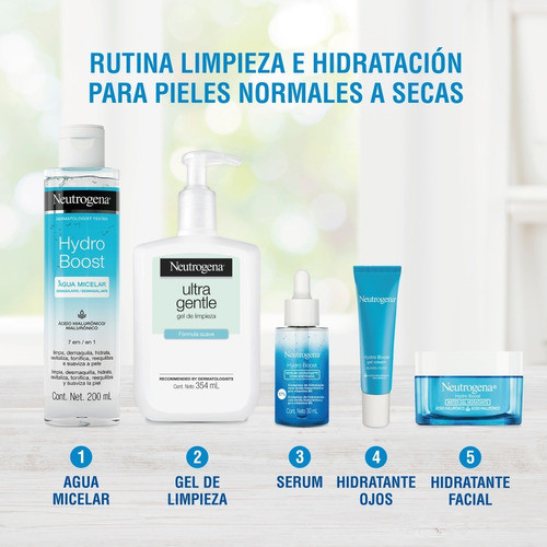 Rutina Neutrogena Piel Normal A Seca Con Serum Hialuronico 1
