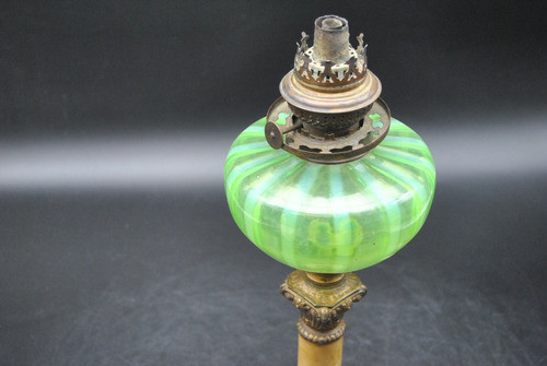 Antiguo Farol Lámpara Bronce Sin Tulipa 0