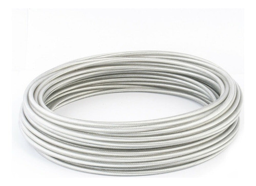 Cable Acero Recubierto Pvc 4mm 1x7 X 30mts Tender Ropa 0