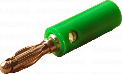 Ficha Banana Macho Verde Con Empalme Derivador 0