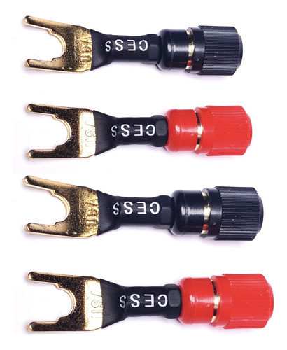 Cess-125 Spades Tenedor Plug To Twist Binding Post/banana He 0