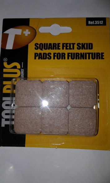 Patines Cuadrados De Fieltro Para Muebles X 12 Patin 0