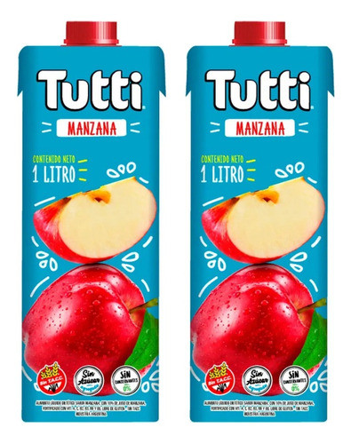 Jugo Tutti Manzana 1 Lt X2 0