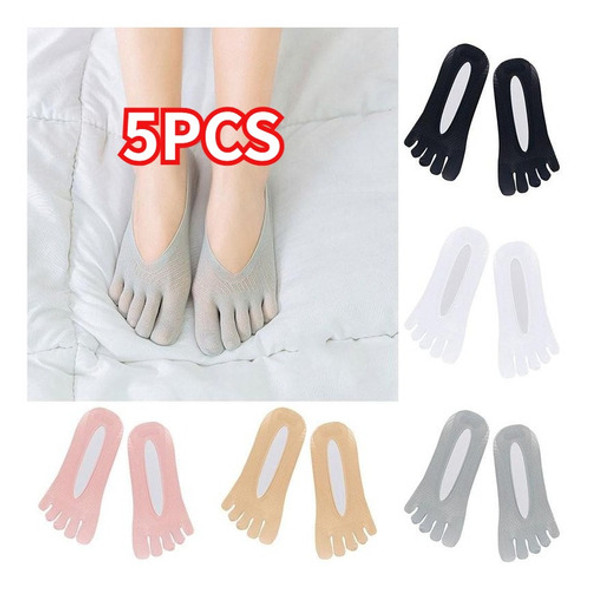 5 Pares De Meias Ortopédicas De Compressão De Cinco Dedos 0