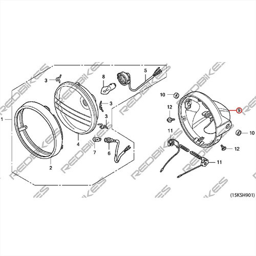 Carcasa Cubre Optica Honda V Men 125 Original Honda Japon P1 1