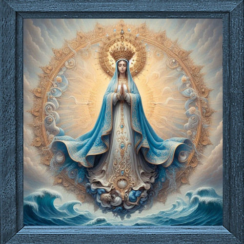 Cuadro De Arte Digital Iemanjá V7 50x50cm Pieza Única 0