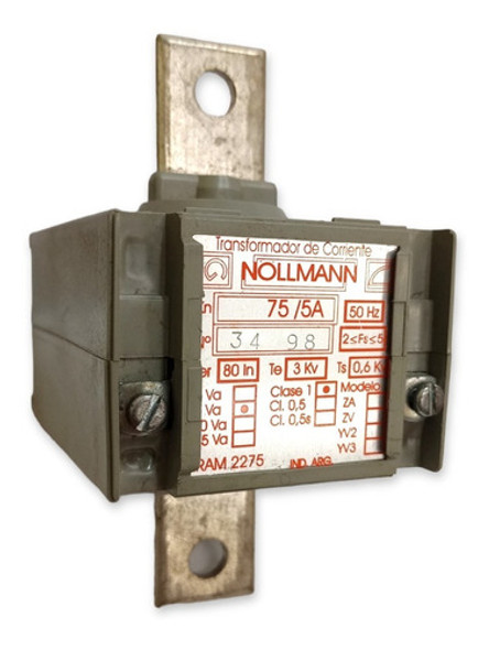 Transformador Intensidad Nollmann 75/5a 5va Za Cl.1 R57200 0