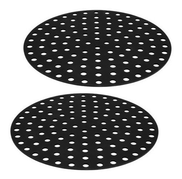 2 Forros Protetor De Air Fryer Fritadeira Preto Silicone 0 2 Forros Protetor De Air Fryer Fritadeira Preto Silicone 0