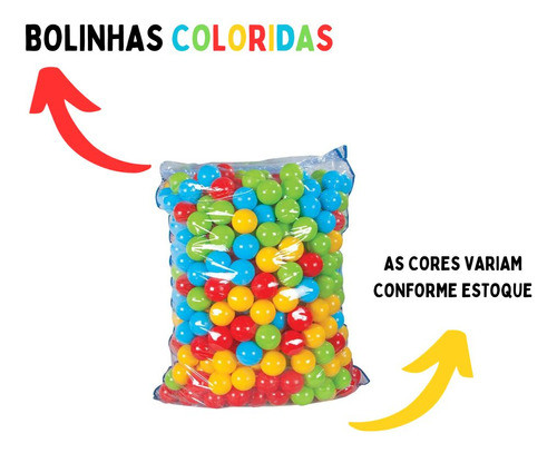 Saco Bolinhas Coloridas Piscina Resistente Bebê Pacote 1