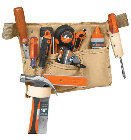 Porta Herramientas Carnaza Truper Poca-9 - 9 Compartimentos 0 Porta Herramientas Carnaza Truper Poca-9 - 9 Compartimentos 0