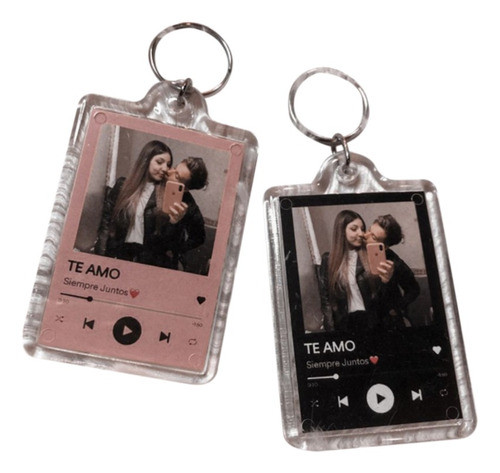 Llavero Spotify San Valentin Parejas Foto Enamorados Regalo 0