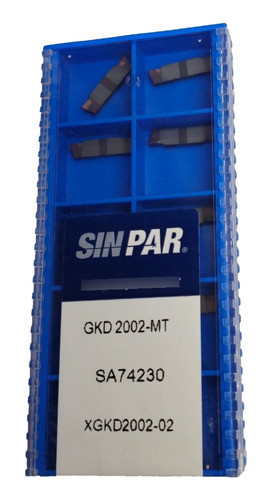 Caja 10 Insertos Ranurado Sinpar Gkd 2002-mt 2 Mm Inoxidable 0