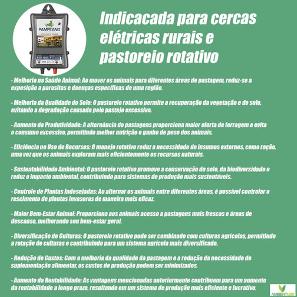 Cerca Eletrica Rural Equinos Cavalo Gado E Outros Animais 1