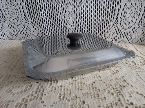 Muy Buen Recipiente Antiguo C/tapa Acero Inoxidable Impecabl 1