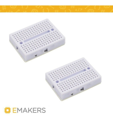 Mini Protoboard Experim 170 Ptos X3 Blanco Emakers 1