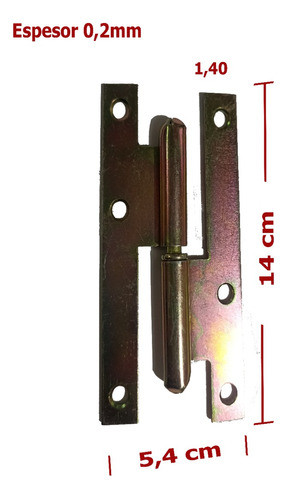 Bisagra O Pomelas Símil Bronce 110mm X 2 Unidades - Aym 1