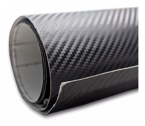 Vinilo  Fibra De Carbono 3d Negro 152 Cm X 550 Cm Caballito 1
