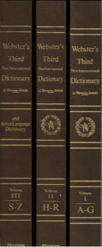 Webster ' S Third New International Dictionary ( 3 Tomos ) 0