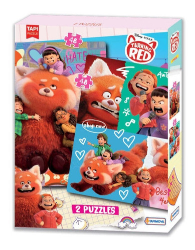 2 Puzzles Rompecabezas Disney Pixar Turning Red Tapimovil 1