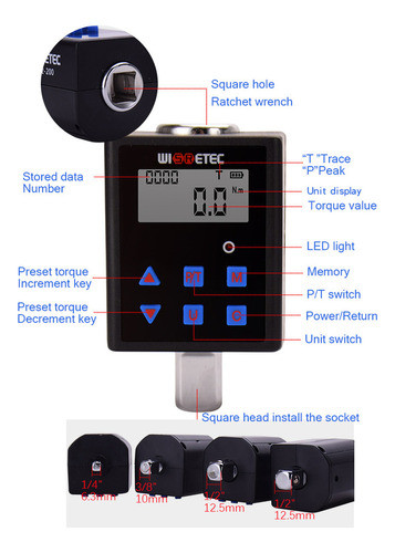 Cv Medição Digital Do Medidor De Torque Funcionando Com 1