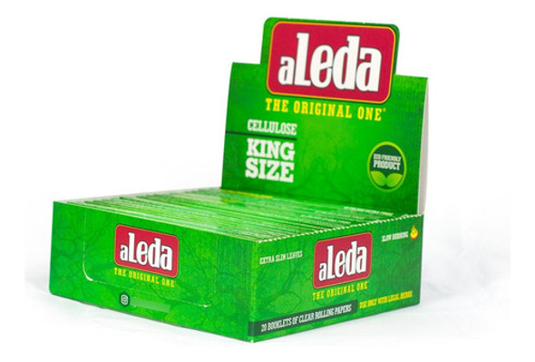 Kit Tabacaria Celulose Seda Verde Aleda King Size 3 Caixas 1