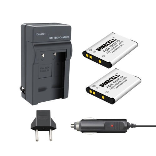 2 X Batería + Cargador De En-el19 Para Nikon S7000 S33 S6900 0