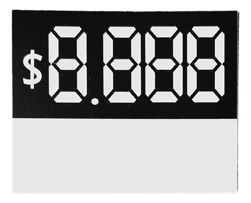 1000 Carteles Precios Fondo Negro Cartón 350gr Tipo Display 0