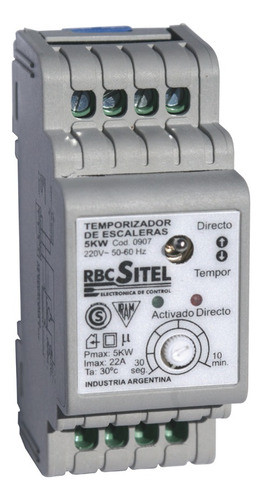 Temporizador De Escalera 5kw P/riel Din Rbc-sitel Apto Led 0