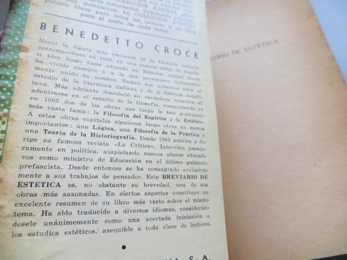 Breviario De Estetica Benedetto Croce Espasa Calpe 1945 1