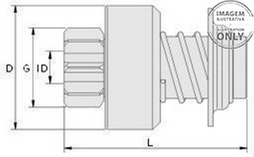 Impulsor Arranque Ford Taunus - Sierra 2.3 Indiel 1