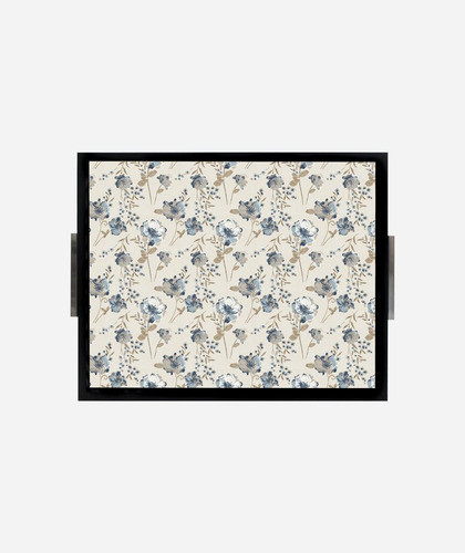 Bandeja Estampada 30x37 - Flor Azulzinha 1