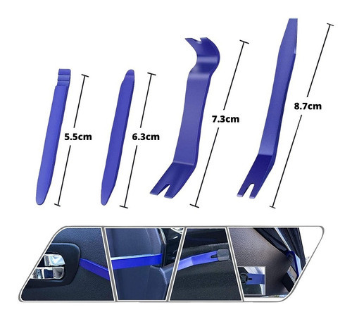 Kit 4 Piezas Palanca Saca Grampas / Clips Paneles Tapizado 1